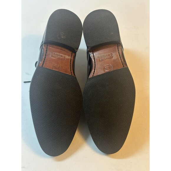 Johnston & Murphy Sheepskin Leather Cap Toe Black Oxford Dress Shoes Mens 10.5 D main image 10